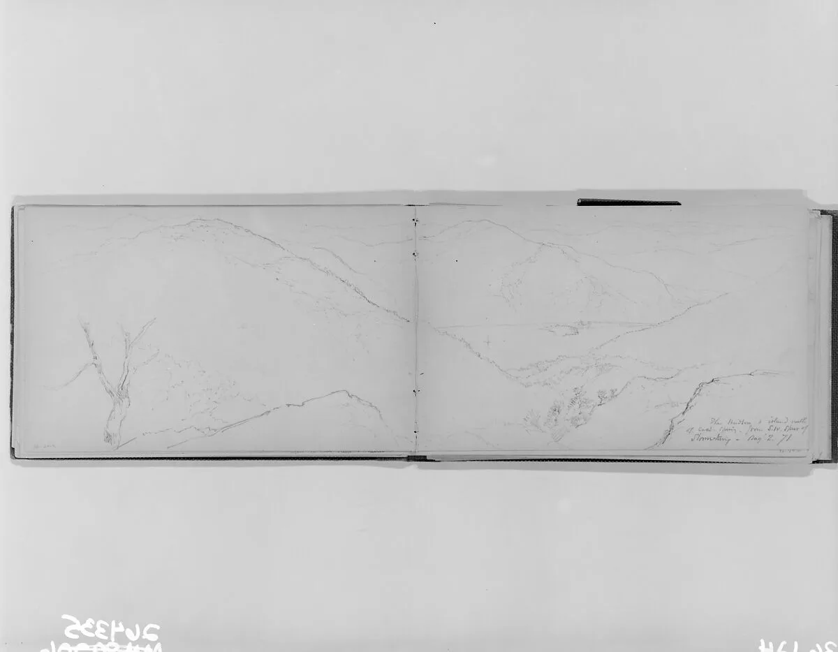 The Hudson, Storm King, 1871 (from Sketchbook) — Daniel Huntington