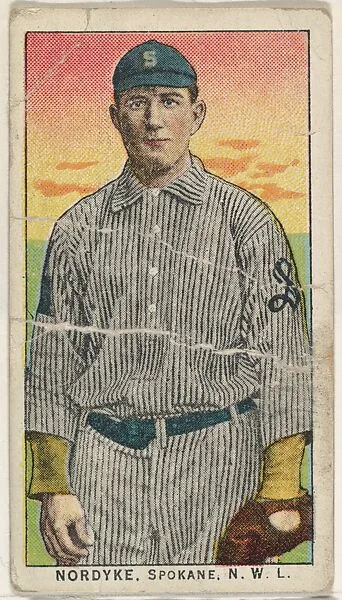 Nordyke, Spokane, Northwestern League, from the "Obak Baseball Players" set (T212), issued by the American Tobacco Company to promote Obak Mouthpiece Cigarettes — American Tobacco Company