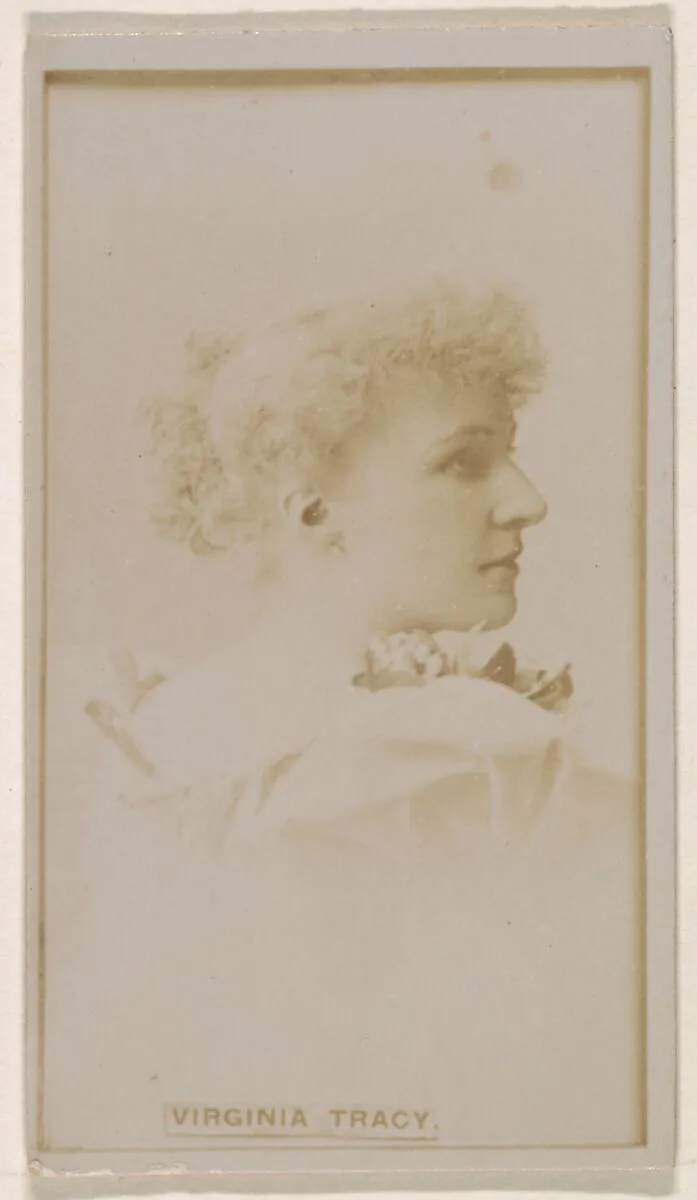 Virginia Tracy, from the Actresses series (N245) issued by Kinney Brothers to promote Sweet Caporal Cigarettes — Kinney Brothers Tobacco Company