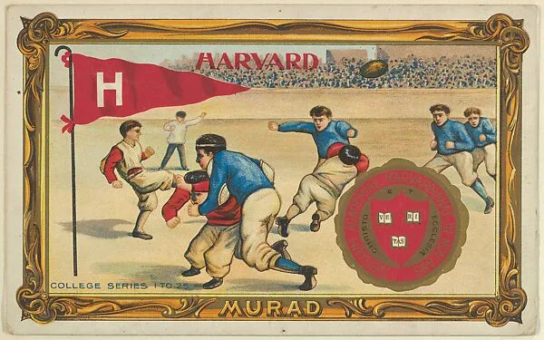 Harvard, version one, part of the College Series cabinet cards (T6) — Murad Cigarettes