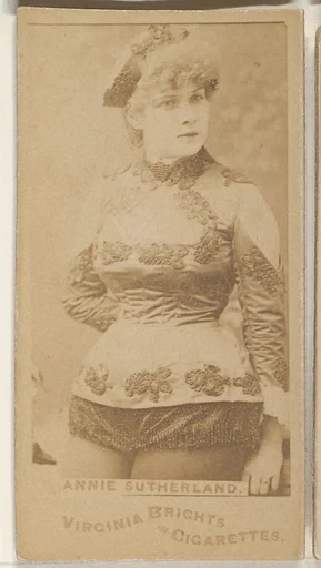 Annie Sutherland, from the Actors and Actresses series (N45, Type 1) for Virginia Brights Cigarettes