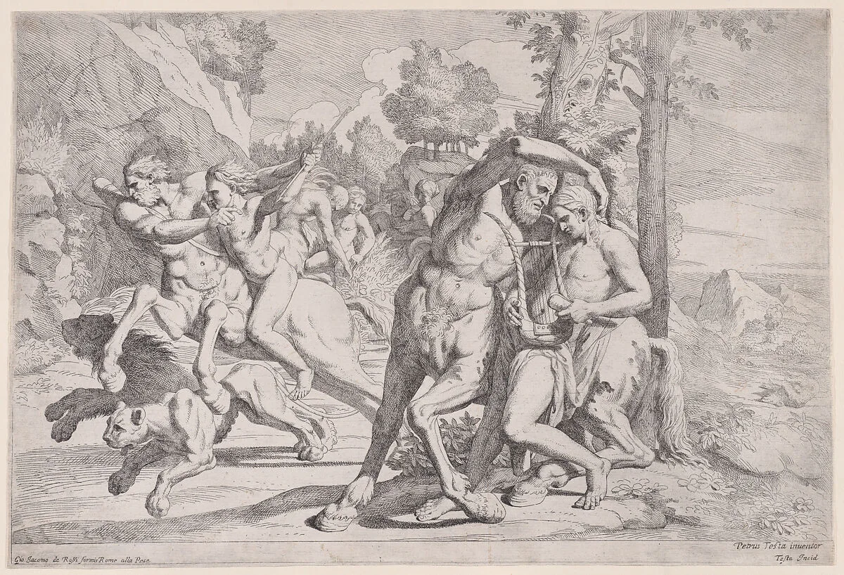 The Education of Achilles — Pietro Testa|Giovanni Cesare Testa|Giovanni Giacomo De Rossi