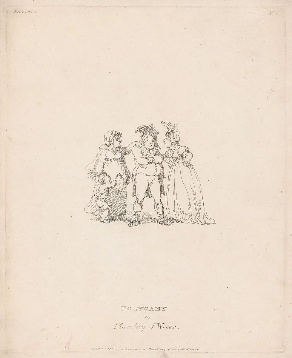 Polygamy, or Plurality of Wives — Rudolph Ackermann, London|Thomas Rowlandson