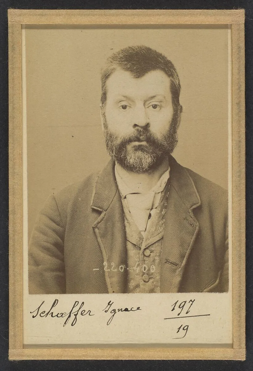 Schaeffer. Ignace. 42 ans, né à Berheim (Bas-Rhin) le 31/10/51. Ébéniste. Anarchiste. 2/7/94. — Alphonse Bertillon