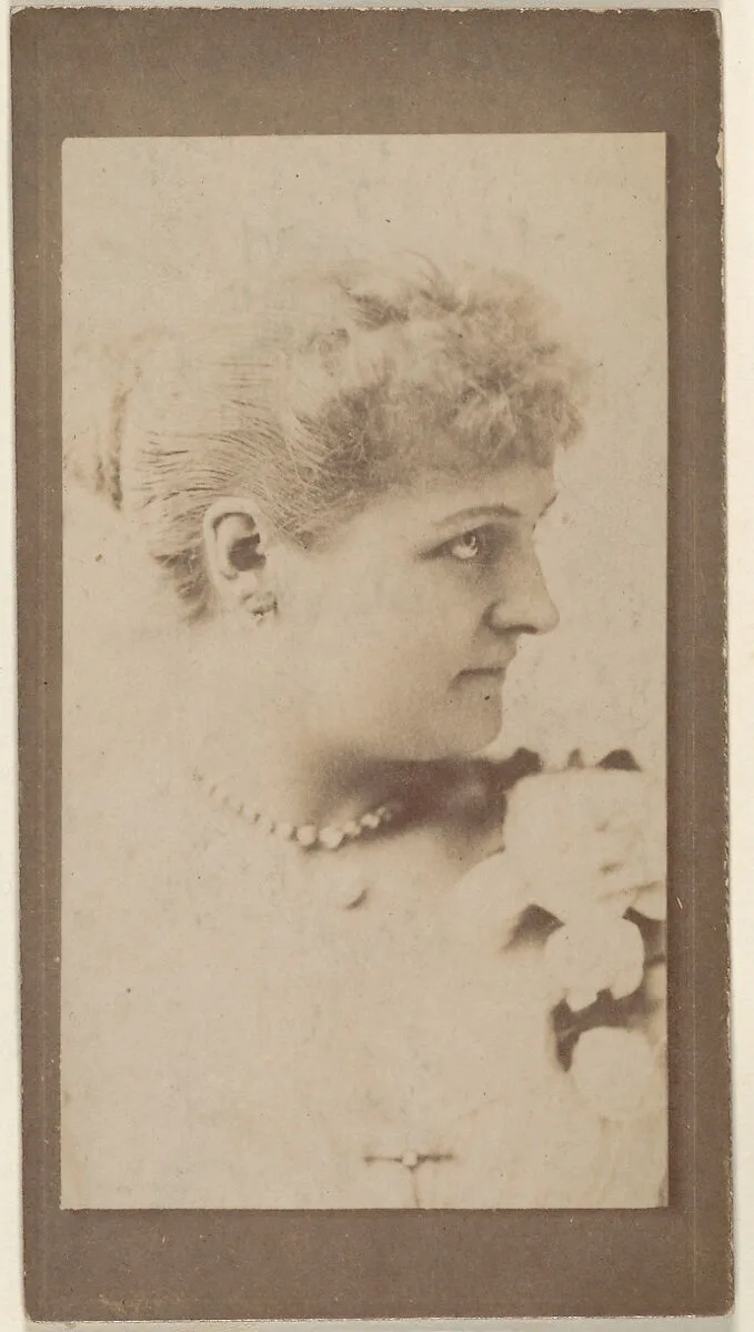 Portrait of actress in profile, from the Actresses series (N668) — Unknown