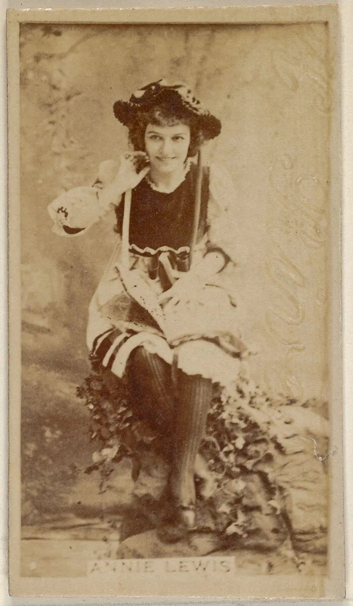Annie Lewis, from the Actors and Actresses series (N45, Type 8) for Virginia Brights Cigarettes — Allen & Ginter