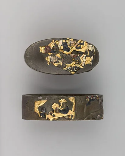 Swrod-Hilt Collar and Pommel (Fuchigashira)