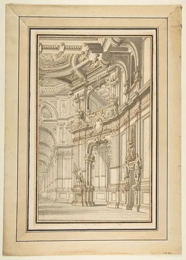 Design for a Stage Set, Showing Right Half Only