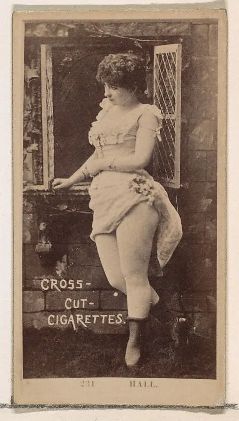 Card Number 231, Hall, from the Actors and Actresses series (N145-2) issued by Duke Sons & Co. to promote Cross Cut Cigarettes — W. Duke, Sons & Co.