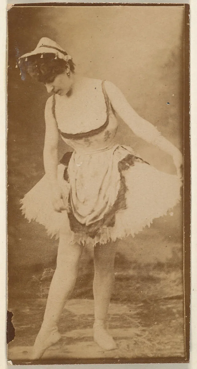Dancer standing with pointed toe, from the Actresses series (N668) — Unknown