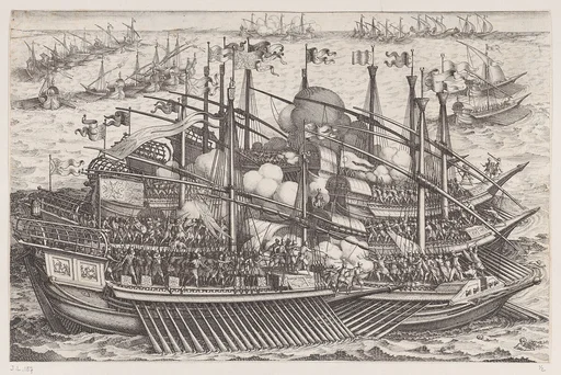 1er Combat Naval (First Naval Battle), from La Vie de Ferdinand Ier de Médicis série appelée aussi Les Batailles des Médicis (The Life of Ferdinand I de'Medici also called The Medici Battles)
