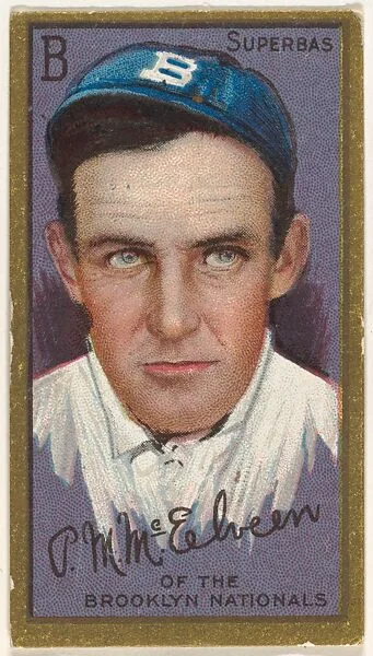 Pryor McElveen, Brooklyn Superbas, National League, from the "Baseball Series" (Gold Borders) set (T205) issued by the American Tobacco Company — American Tobacco Company