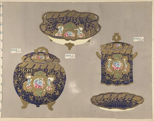 European porcelain designs in Japanese style