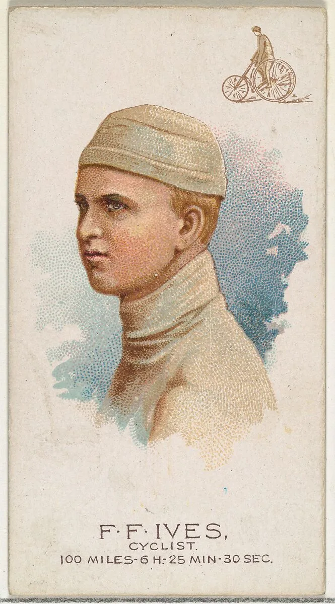 F.F. Ives, Cyclist, from World's Champions, Series 2 (N29) for Allen & Ginter Cigarettes — Lindner, Eddy & Claus|Allen & Ginter