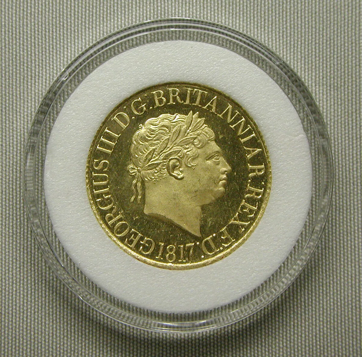 Proof sovereign of George III — Benedetto Pistrucci