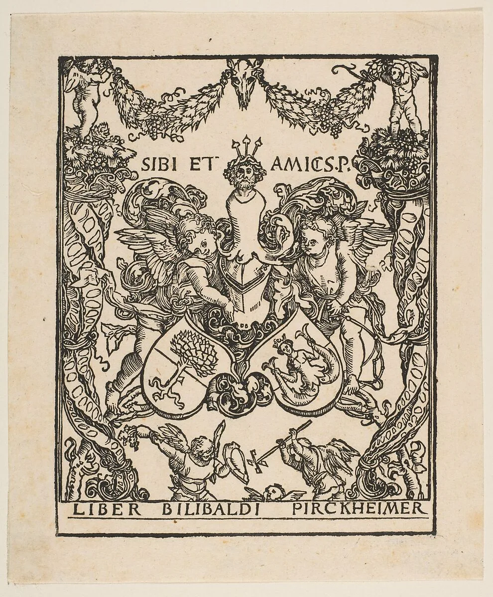 The Book Plate of Wilibald Pirckheimer — Albrecht Dürer