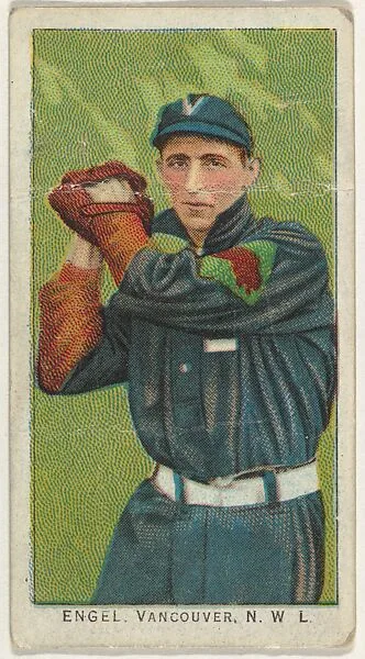 Engel, Vancouver, Northwestern League, from the "Obak Baseball Players" set (T212), issued by the American Tobacco Company to promote Obak Mouthpiece Cigarettes — American Tobacco Company