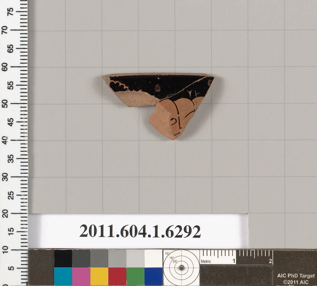 Terracotta rim fragment of a kylix (drinking cup) — Unknown