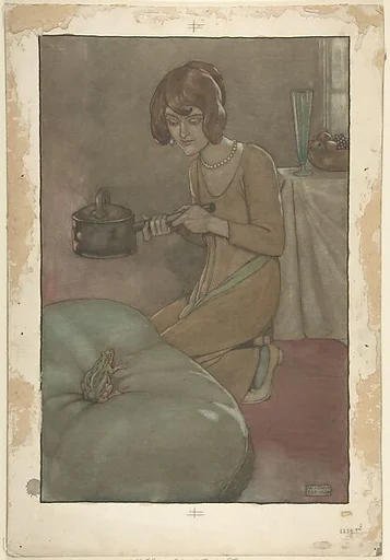 "He looked a fine figure of a frog" (for "Peeriwinki the Puddock" in "Topsy-Turvy Tales")