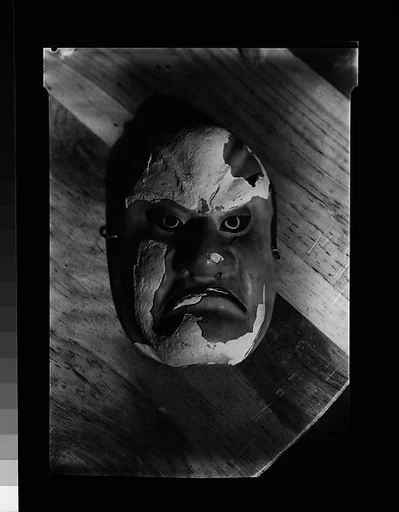 [Japanese Mask on Tabletop]