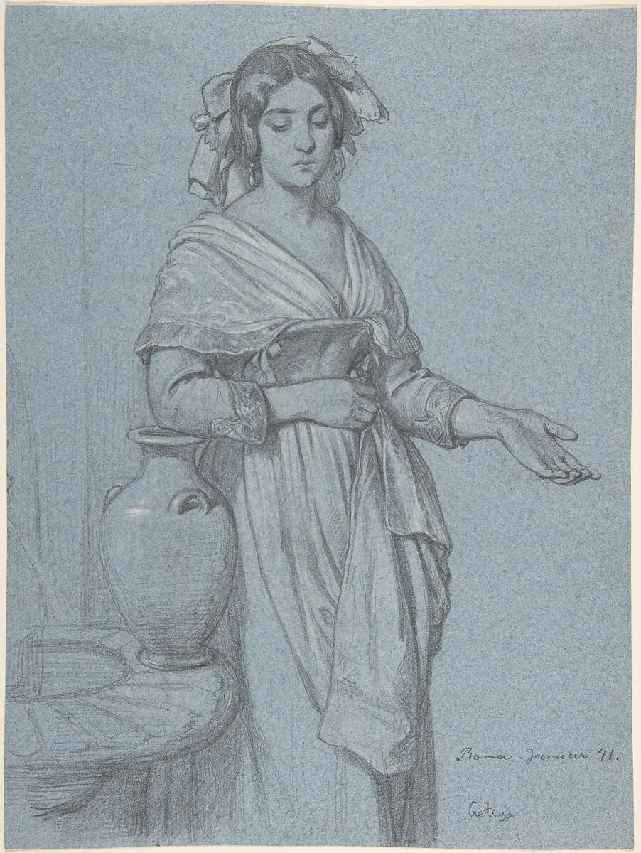 Study of a Roman Woman — Konstantin Johannes Franz Cretius