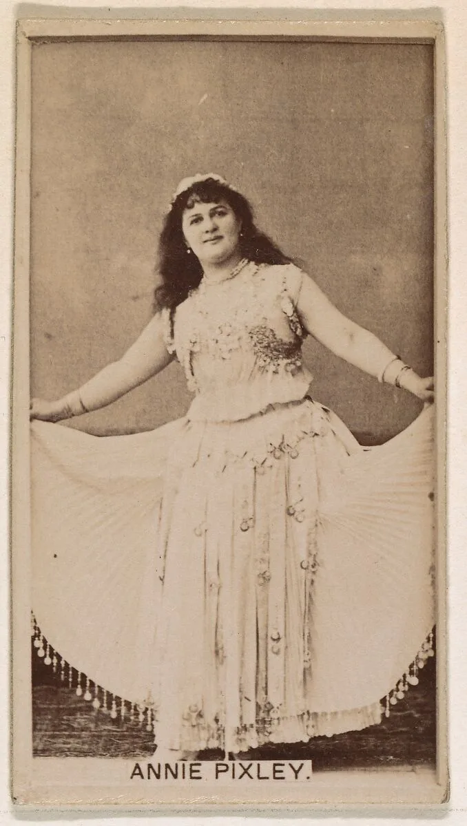 Annie Pixley, from the Actresses series (N245) issued by Kinney Brothers to promote Sweet Caporal Cigarettes — Kinney Brothers Tobacco Company