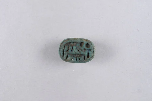Scarab with Monkey on Gold Hieroglyph