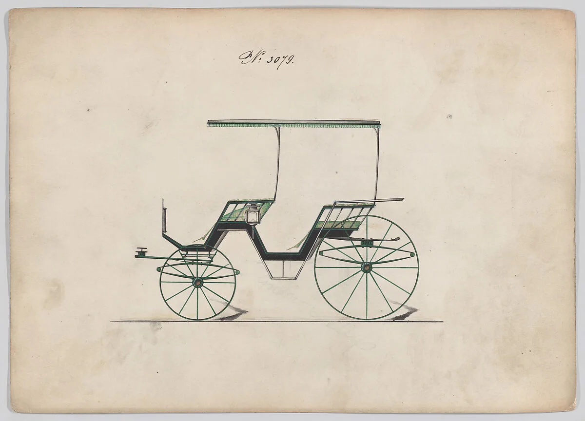 Design for Canopy Top Phaeton, no. 3079 — Brewster & Co.