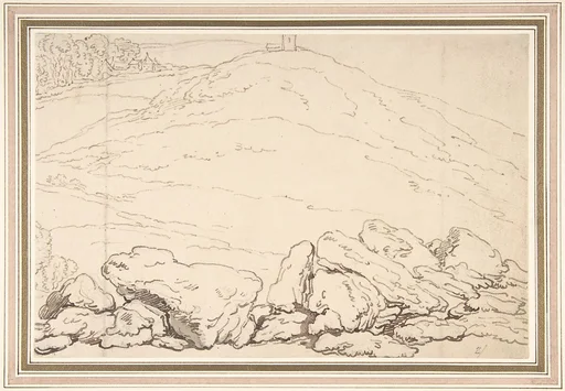Hilly landscape with rocks