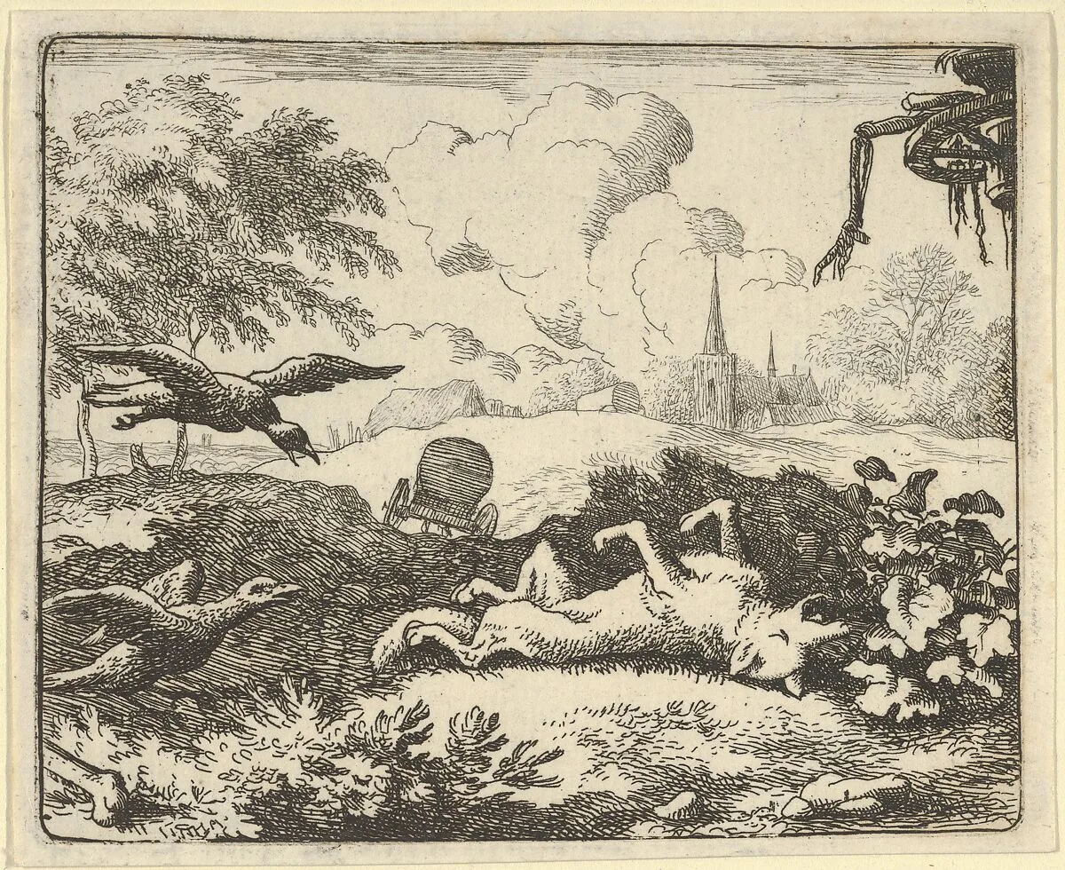 The Reading of a Criminal Action Againt Renard from Hendrick van Alcmar's Renard The Fox — Allart van Everdingen