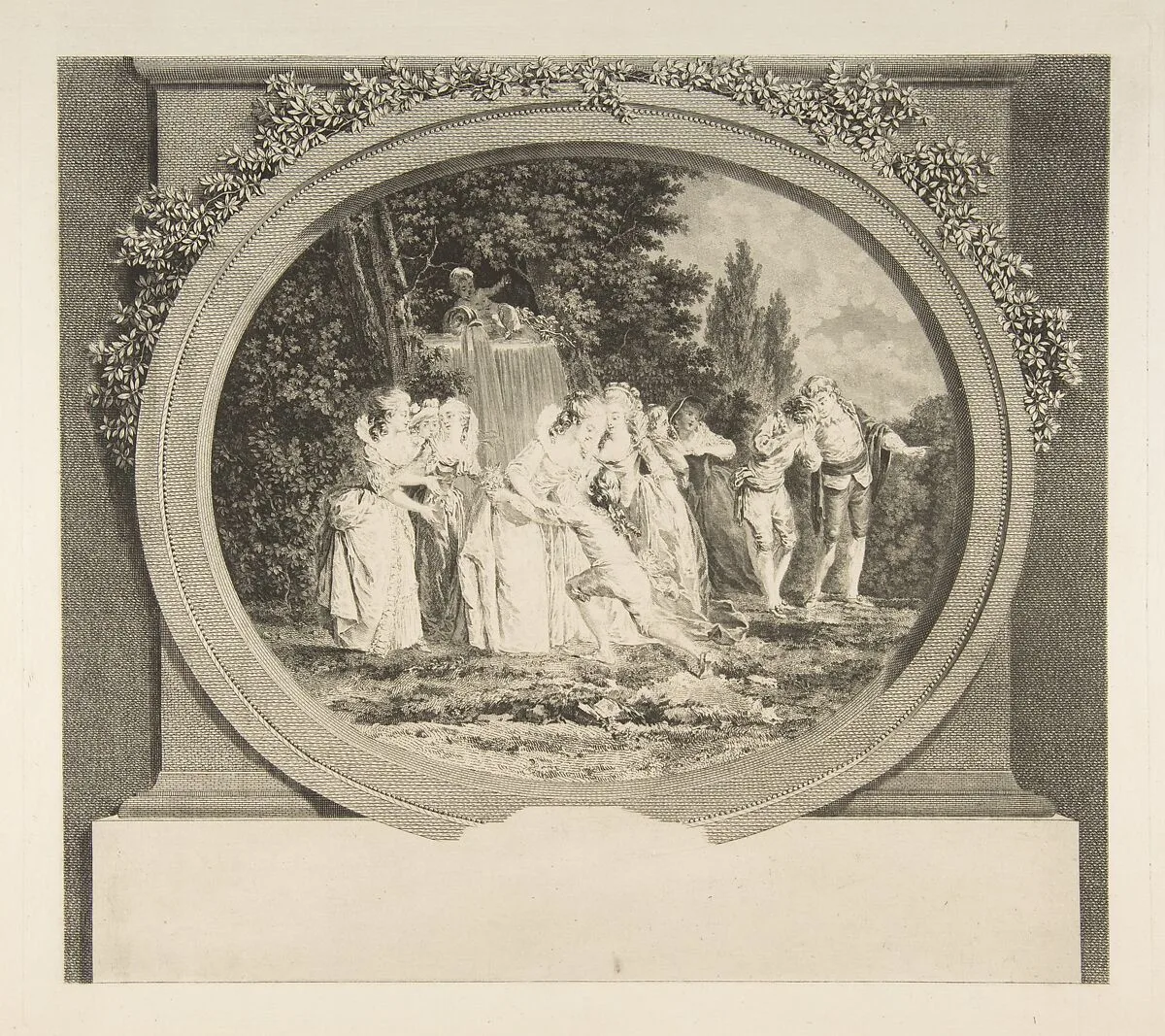 Jeu de Societe dans un Parc — Jean Honoré Fragonard