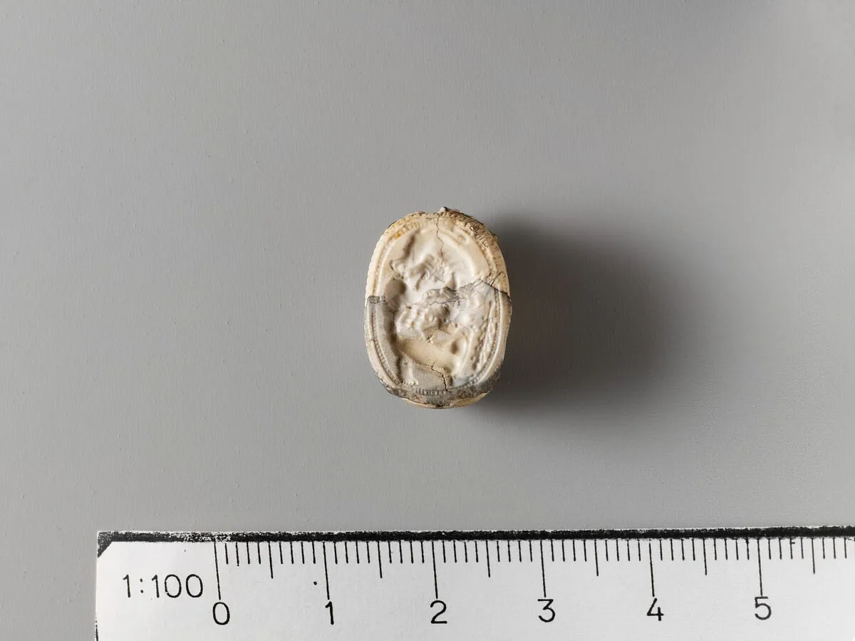 Banded agate scarab — Unknown