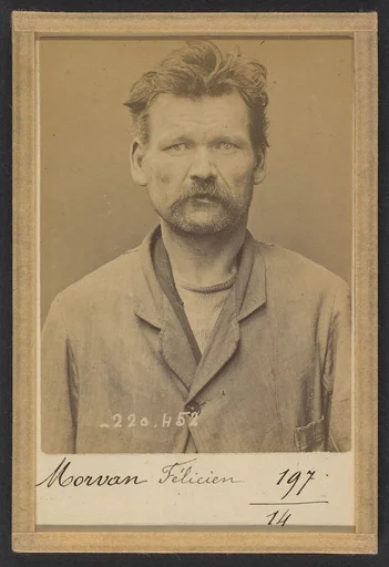 Morvan. Félicien. 45 ans, né le 8/6/49 à Kerity (Côte du Nord). Menuisier. Anarchiste. 2/7/94.