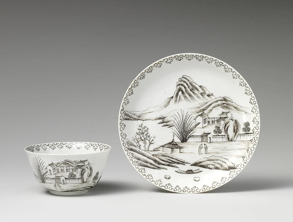 Teabowl and saucer — Unknown