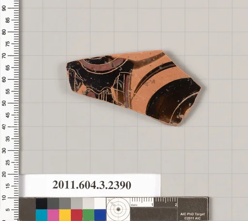 Terracotta fragment of a kylix: eye-cup (drinking cup)