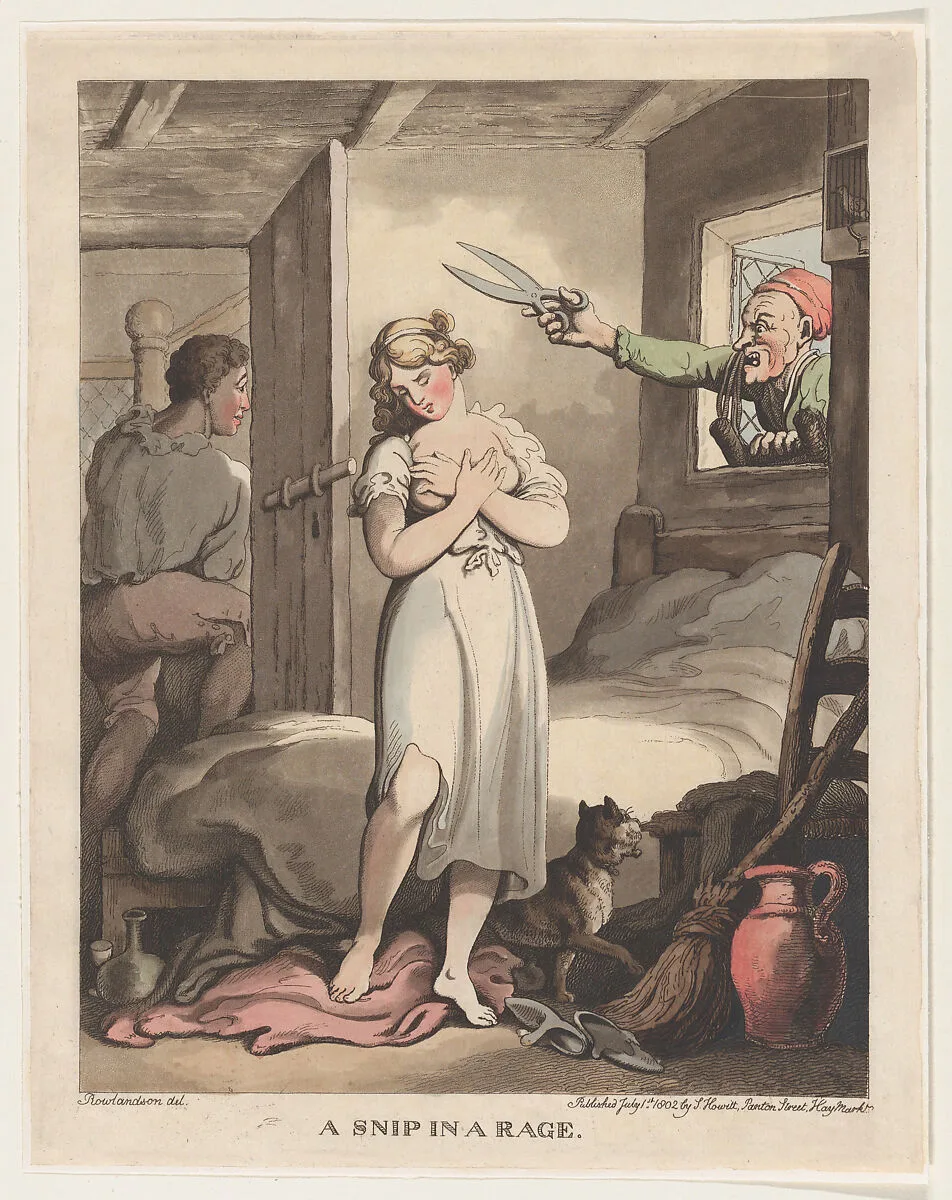 A Snip in a Rage — Thomas Rowlandson|Samuel Howitt