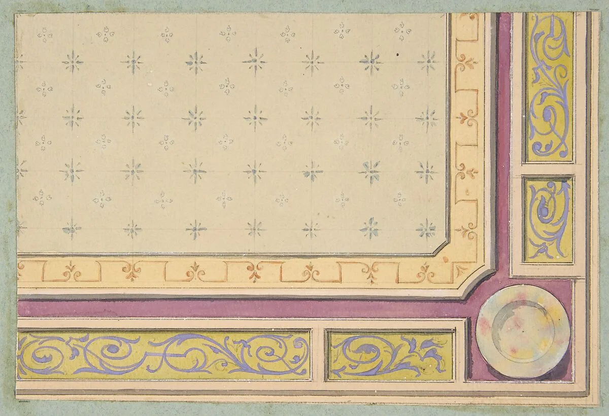 Design for a ceiling — Jules-Edmond-Charles Lachaise|Eugène-Pierre Gourdet
