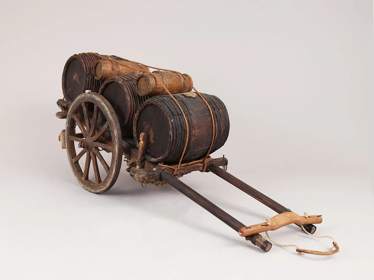 Cart and barrels — Unknown