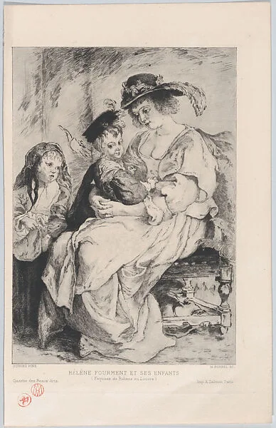 Portrait of Helena Fourment and her Children — Peter Paul Rubens|François Marius Borrel|Alfred Salmon|Helena Fourment|Gazette des Beaux-Arts
