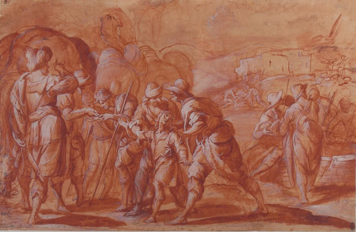 Joseph Sold by His Brethren — Giovanni Battista Discepoli ("Il Zoppo")