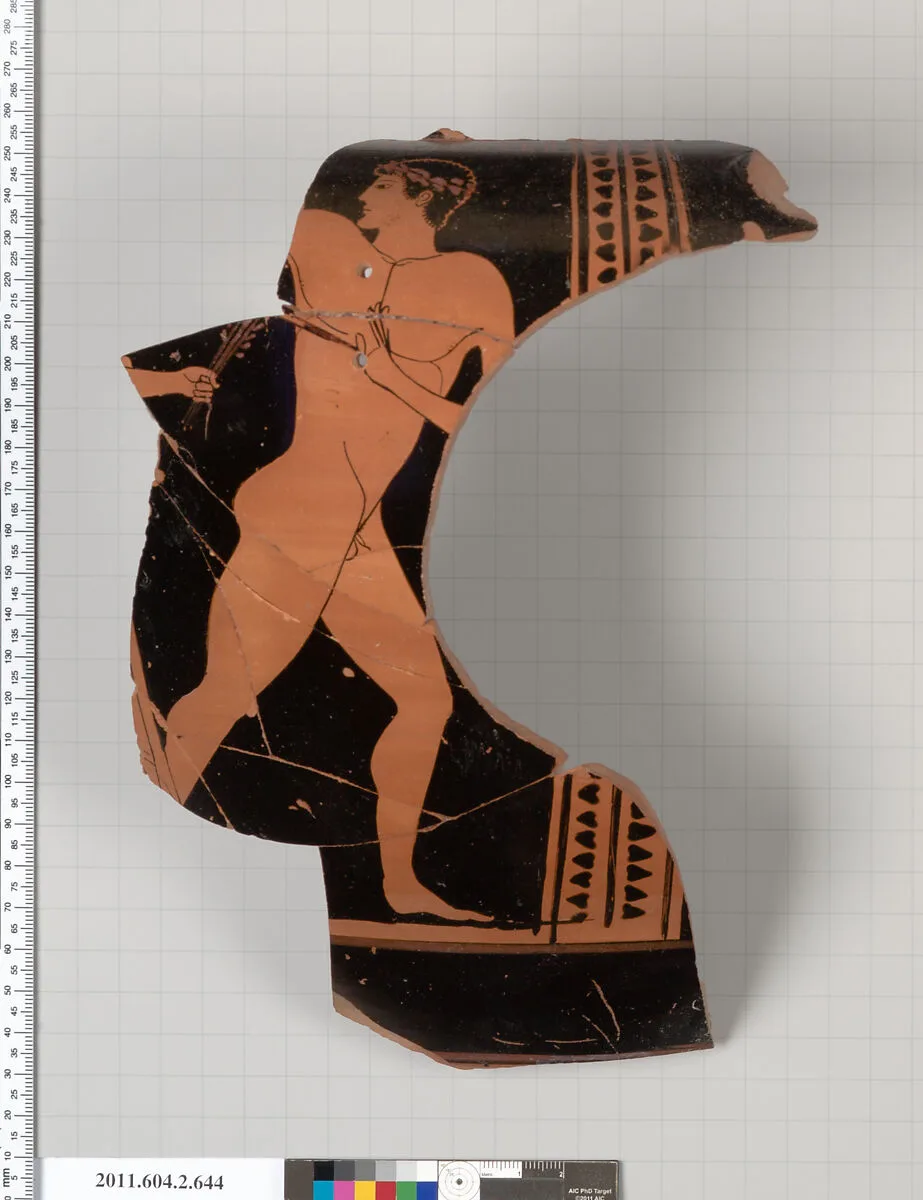 Terracotta fragment of a column-krater (bowl for mixing wine and water) — Unknown
