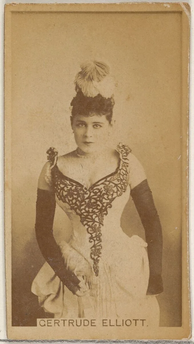 Gertrude Elliott, from the Actors and Actresses series (N45, Type 8) for Virginia Brights Cigarettes — Allen & Ginter