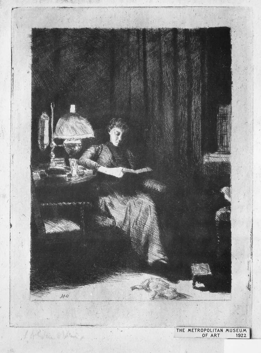 The Evening Lamp — Julian Alden Weir