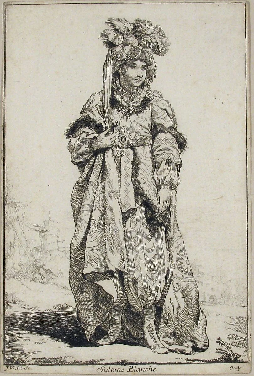 Sultane Blanche and Le Grand Visir (White Sultaness and The Grand Vizir), from the series "Caravane du Sultan à la Mecque..." (Caravan of a Sultan Going to Mecca) — Joseph Marie Vien