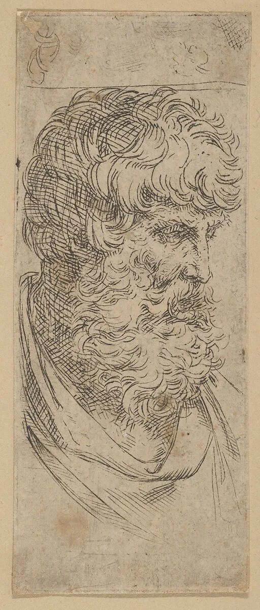Bust of a bearded man — Guido Reni
