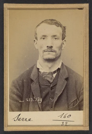 Serre. Auguste. 37 ans, né à Anonnay (Ardêche) le 13/10/56. Mégissier. Anarchiste. 20/1/94.