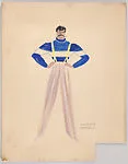 Drawing for a theatrical costume for 'At Home Abroad' — Vincente Minnelli