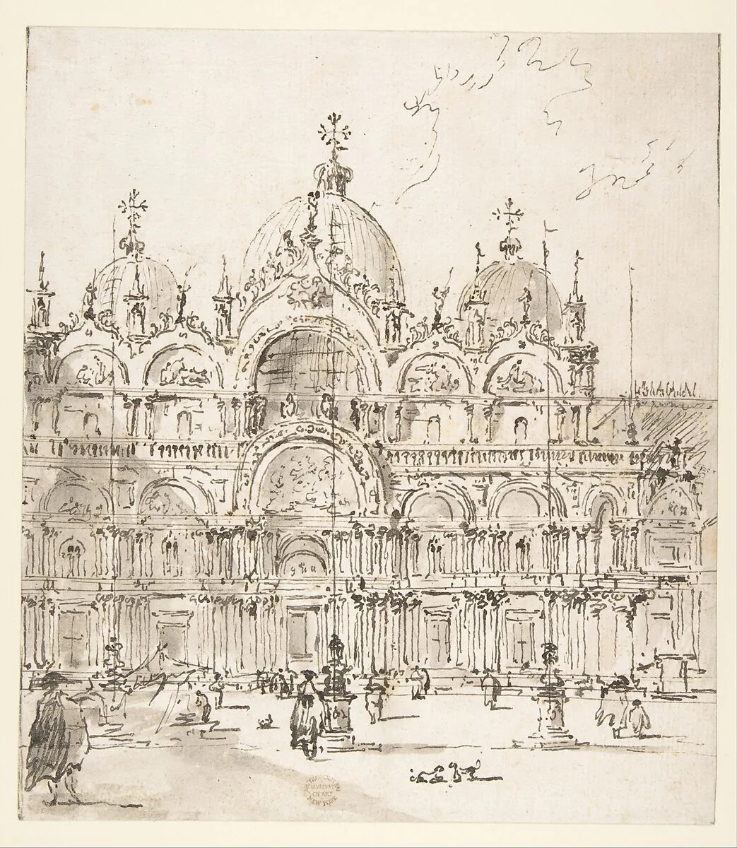 View of Piazza with Basilica of San Marco — Francesco Guardi