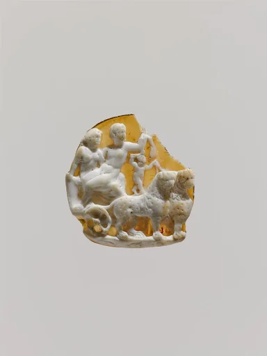 Sardonyx cameo with Dionysus and Ariadne