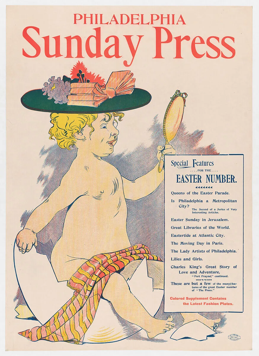 Advertisement for Philadelphia Sunday Press: Easter — George Reiter Brill